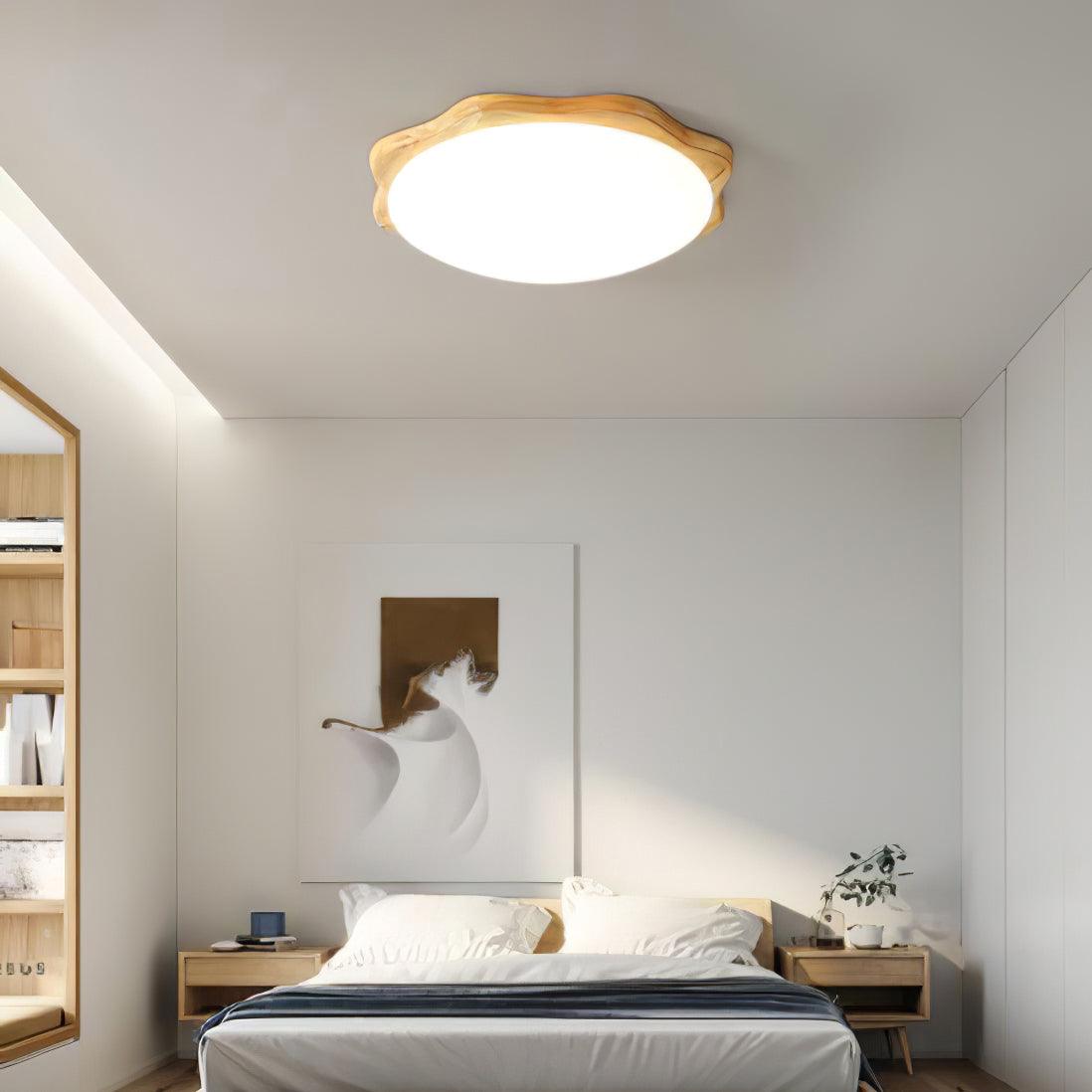 Drum Wood Ceiling Lamp