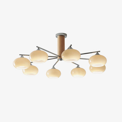 Elliptical Persimmon Chandelier