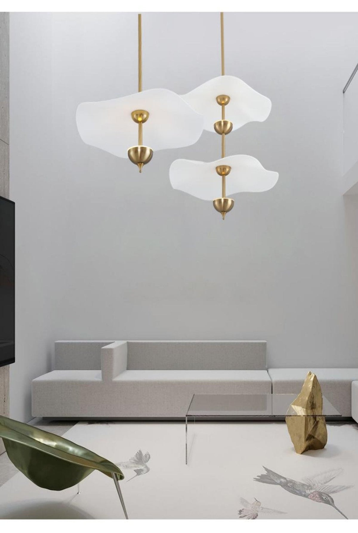 Envolee Double Biscuit Pendant Light