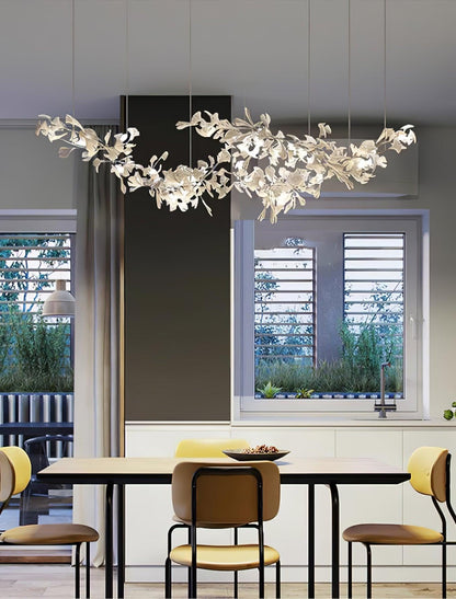Double Layer Combination Gingko Chandelier