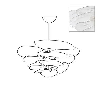 Petals Gold Murano Chandelier