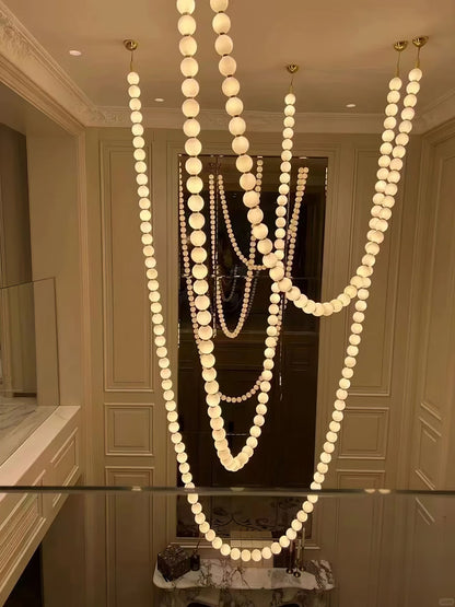 Pearl Necklace Balls Chandelier