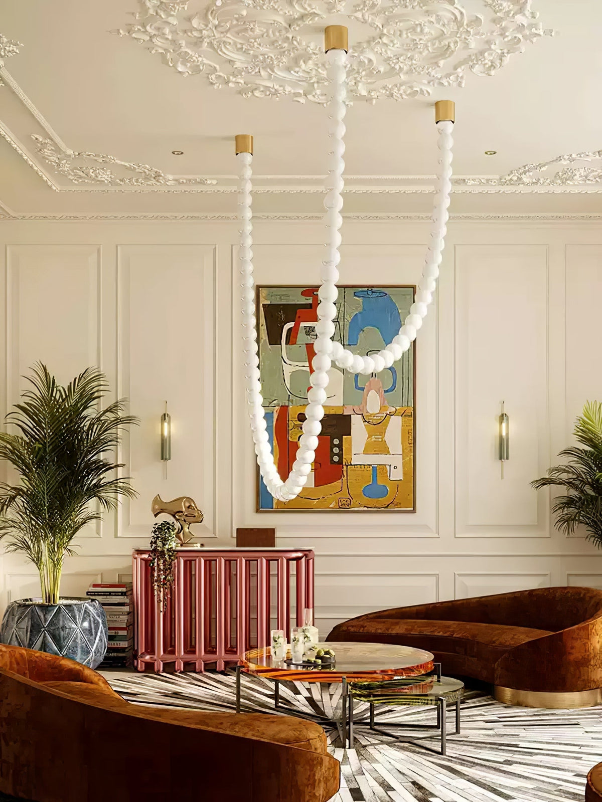 Pearl Necklace Balls Chandelier