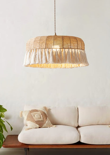Handwoven Jute Pendant Light