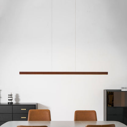Linear Wooden Pendant Light