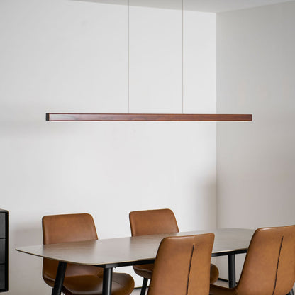 Linear Wooden Pendant Light