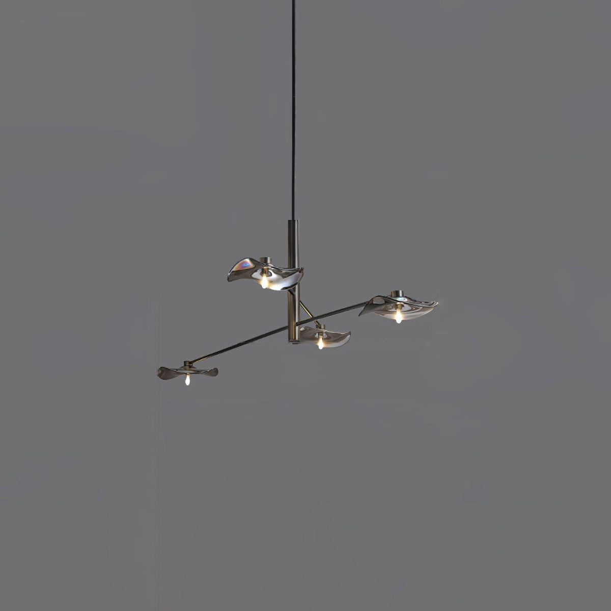 Lotus Leaves Glass Chandelier