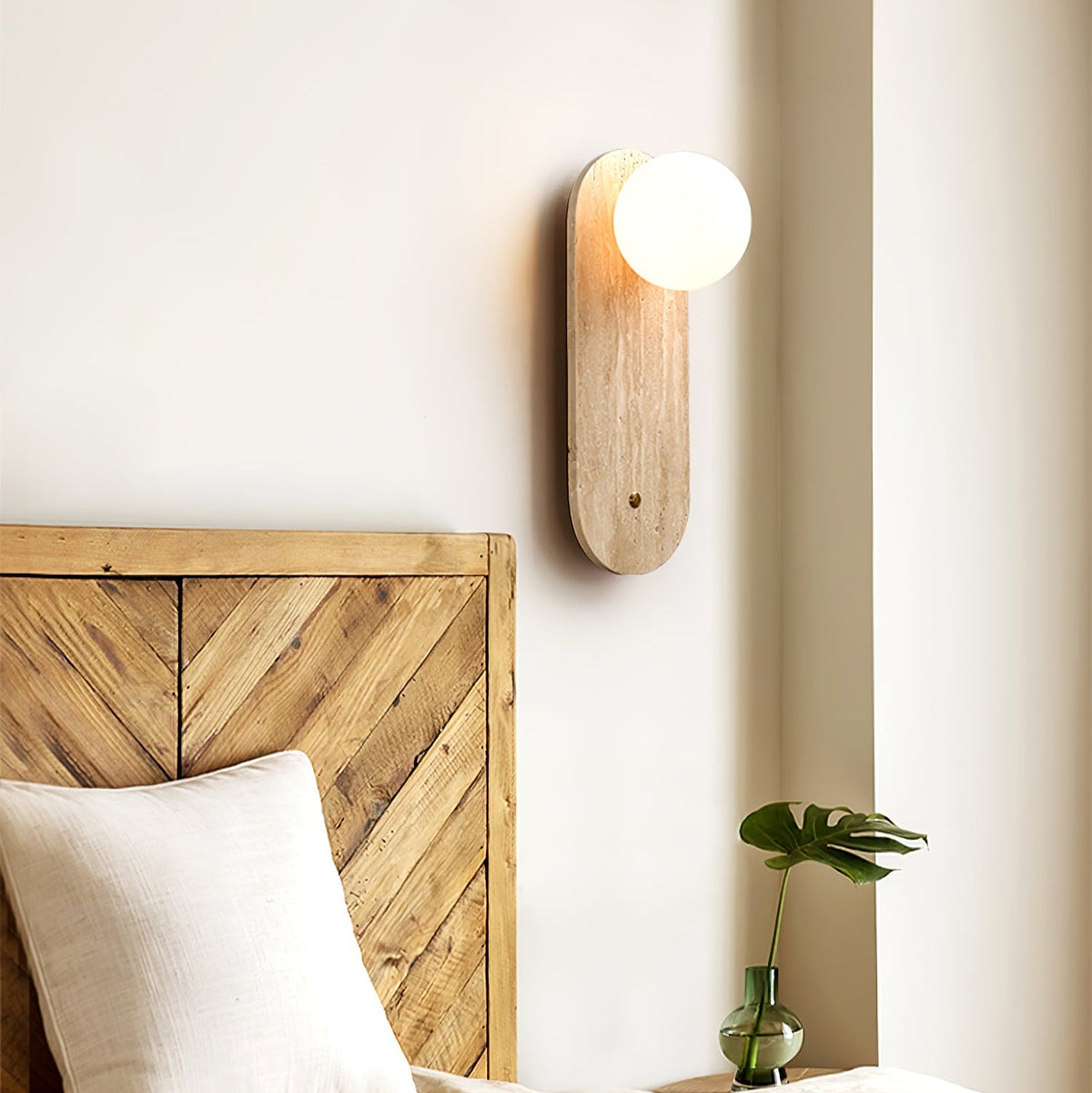 Luna Travertine Wall Sconce