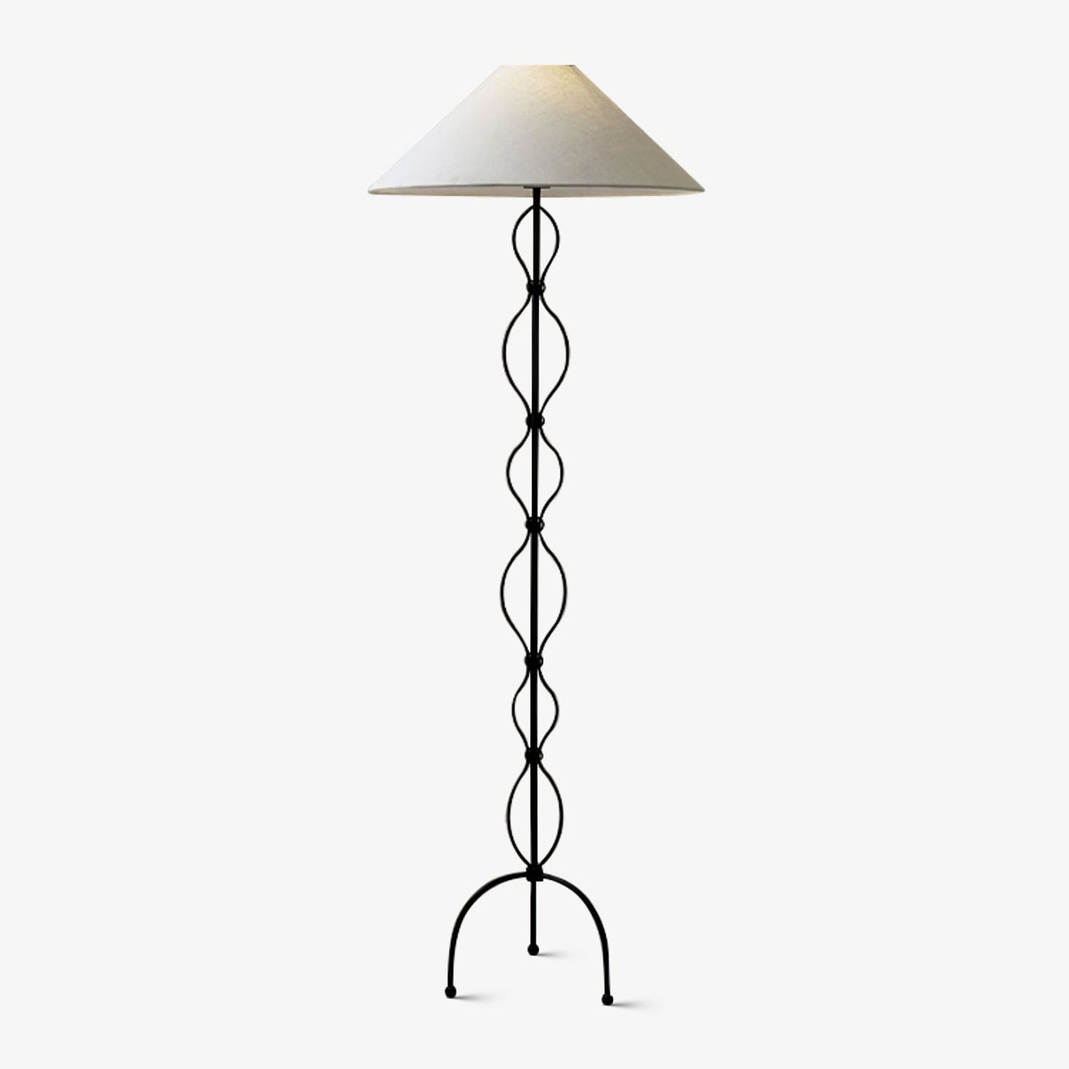 Minimalist Iron Twist Floor Lamp