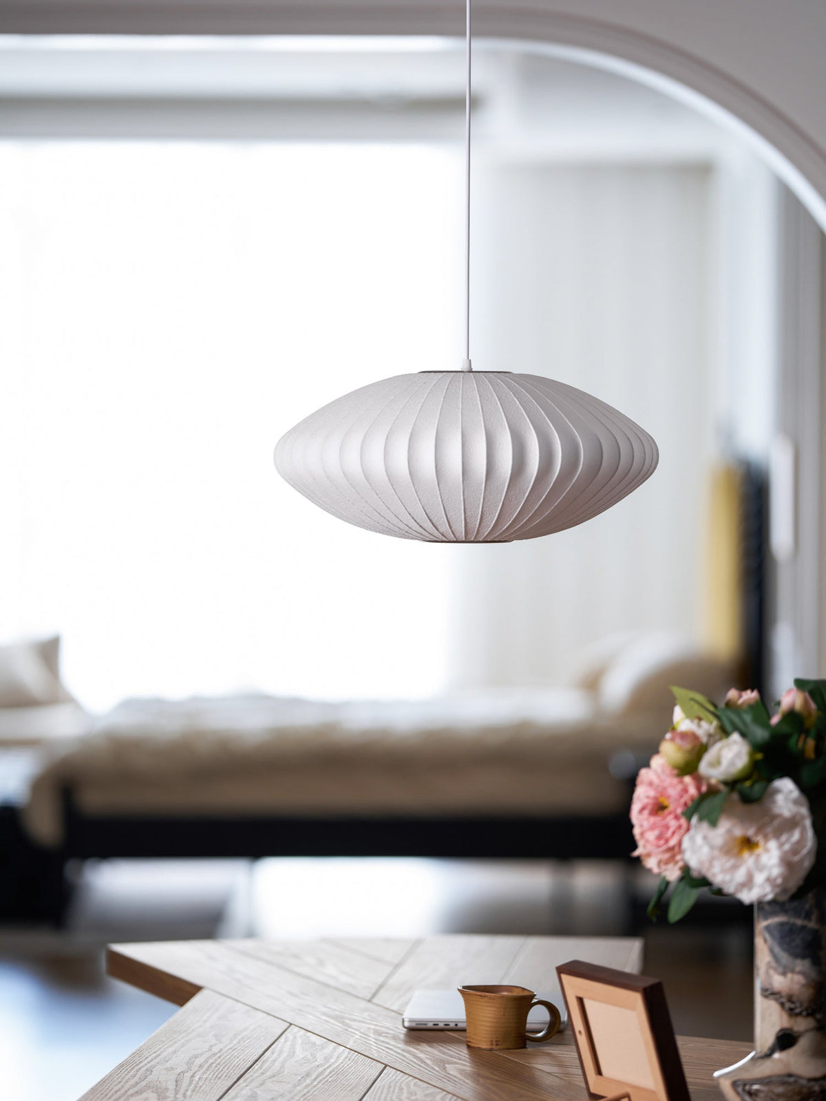 Bubble Mulberry Silk Pendant Lamp