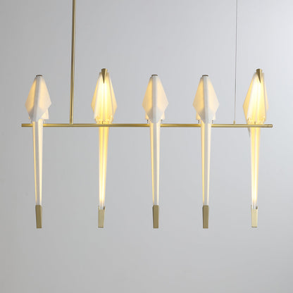 Paper Crane Bird LED Chandelier