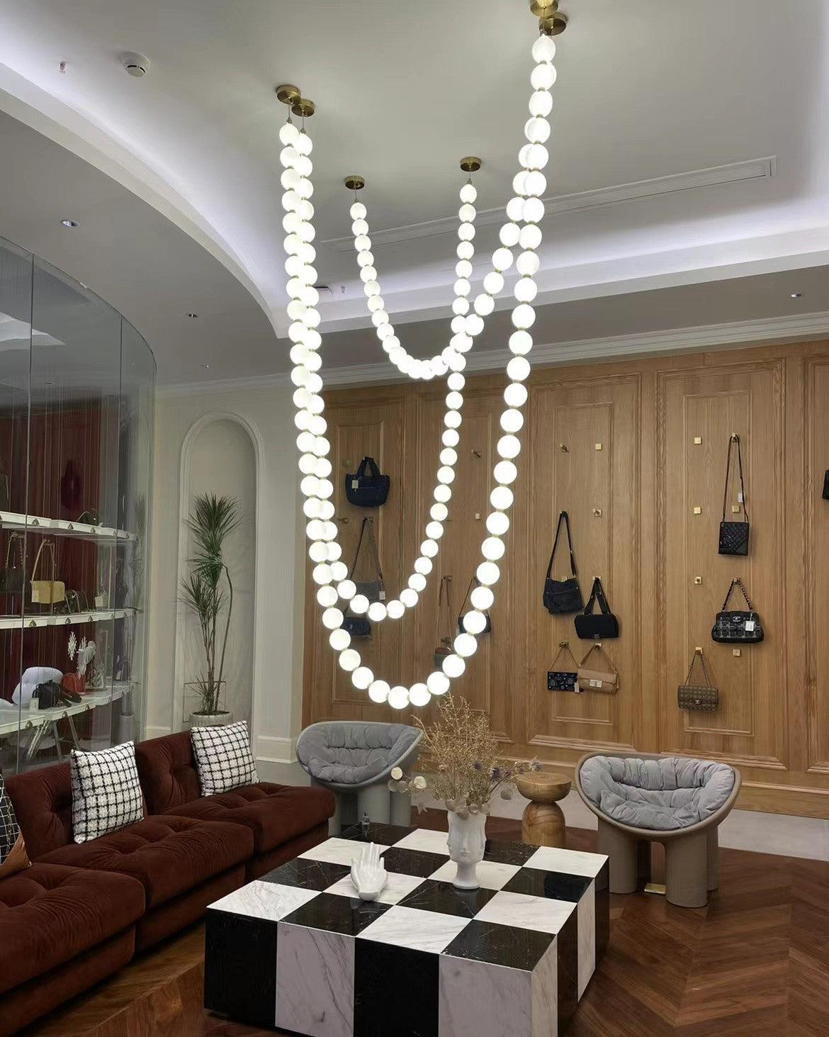 Pearl Necklace Balls Chandelier
