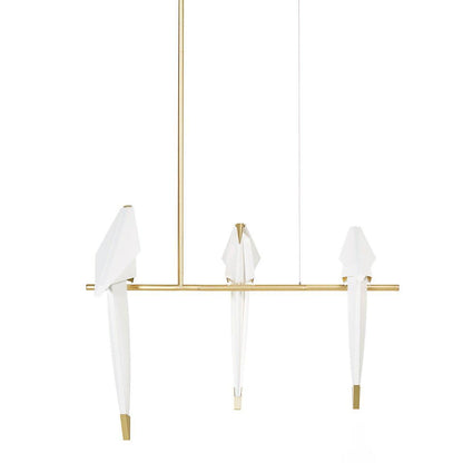 Paper Crane Bird LED Chandelier