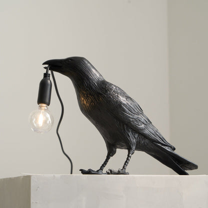 Raven Resin Table Lamp