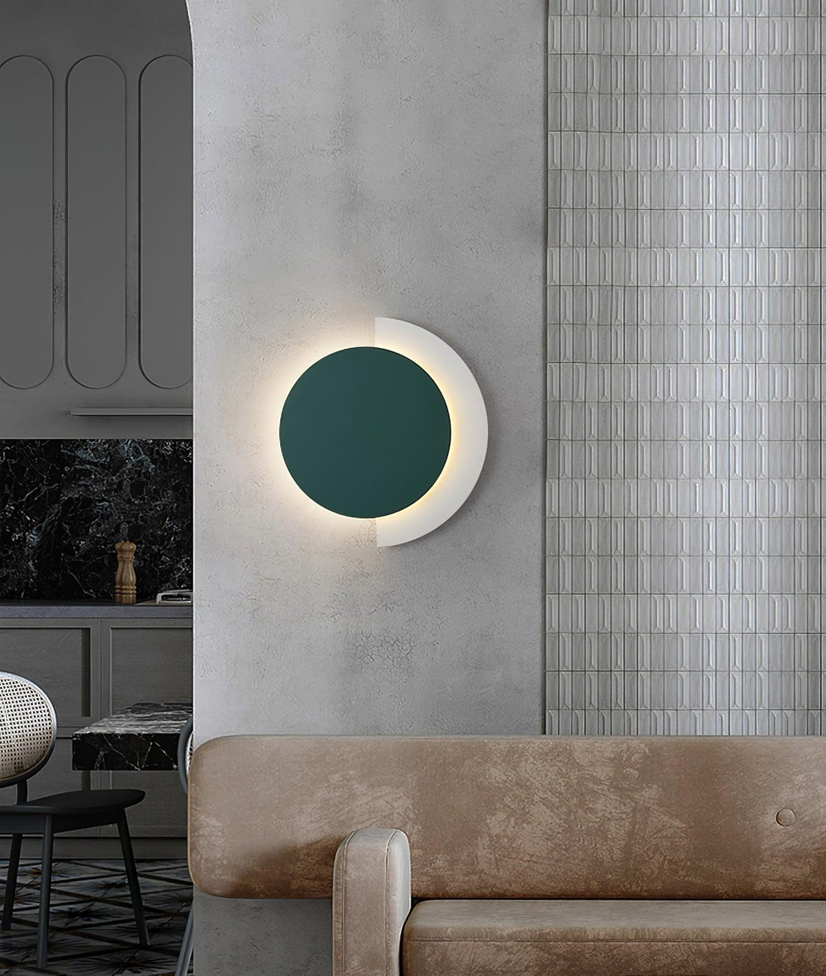 Rounded Abstract Art Sconce
