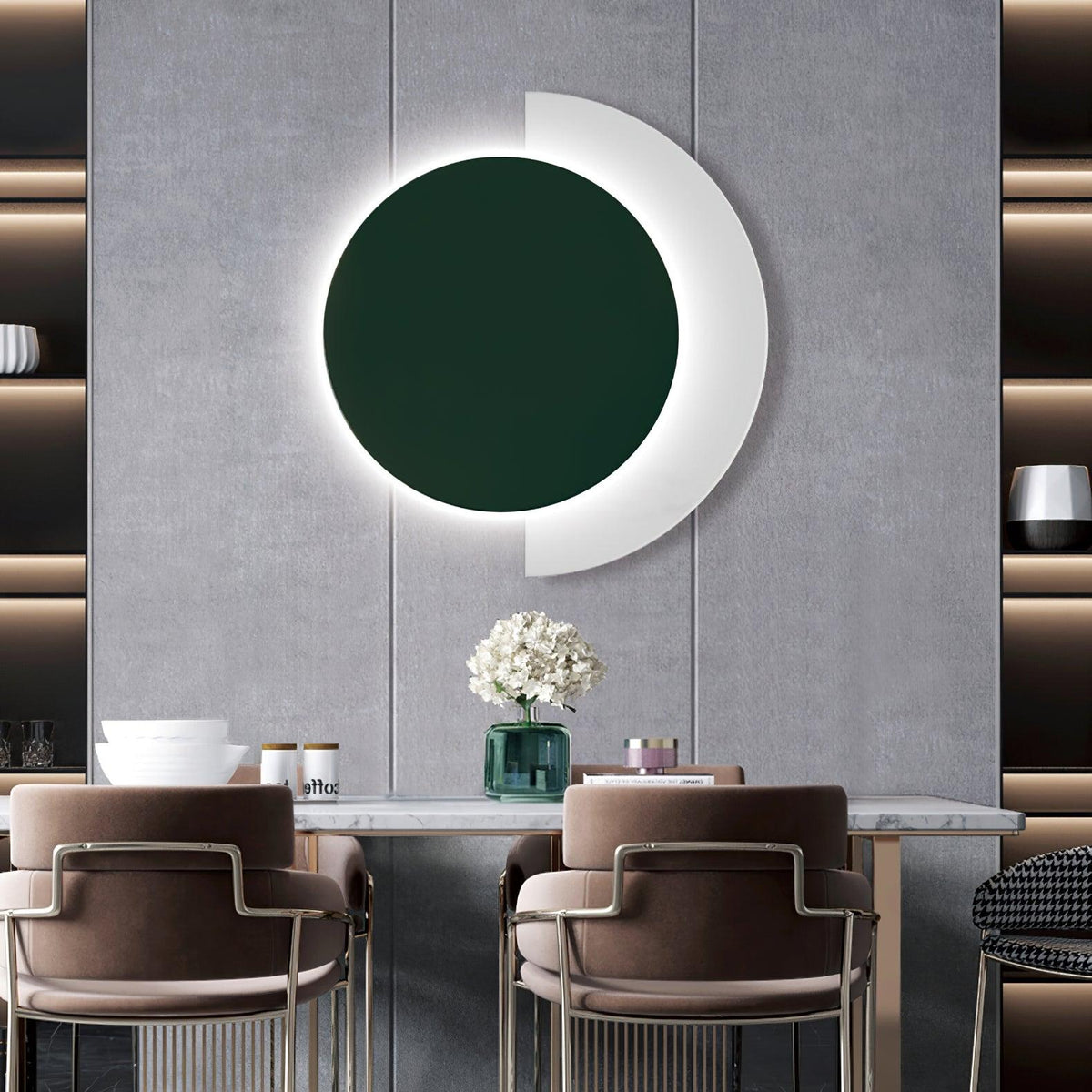 Rounded Abstract Art Sconce