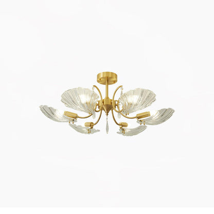 Shell Brass Ceiling Lamp