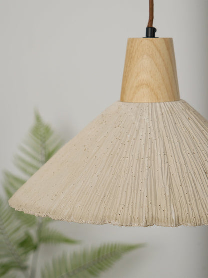 Concrete Pleated Pendant Lamp