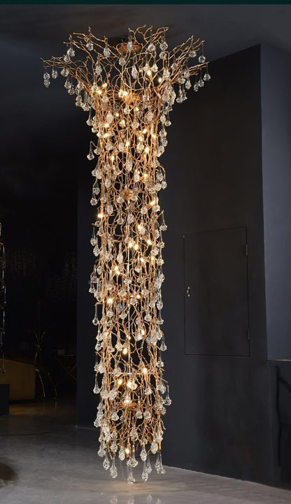 Tree Branch Staircase Chandelier