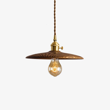 Walnut Conical Pendant Light