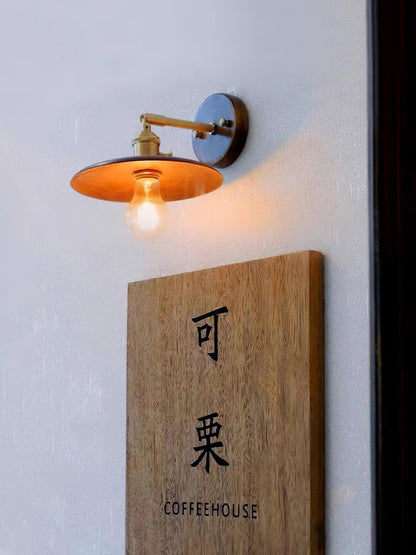 Walnut Flared Wall Light