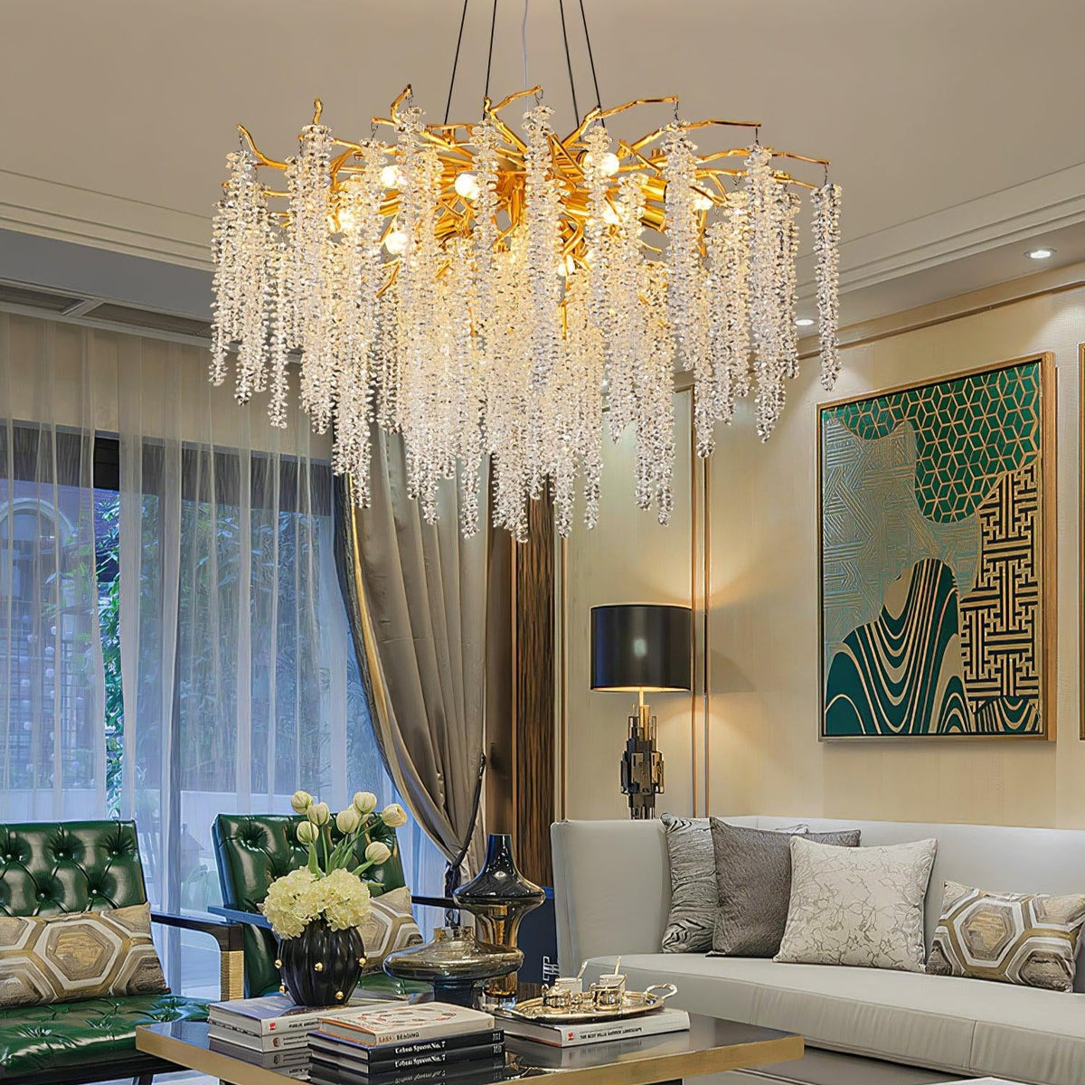 Wisteria Flower Crystal Chandelier