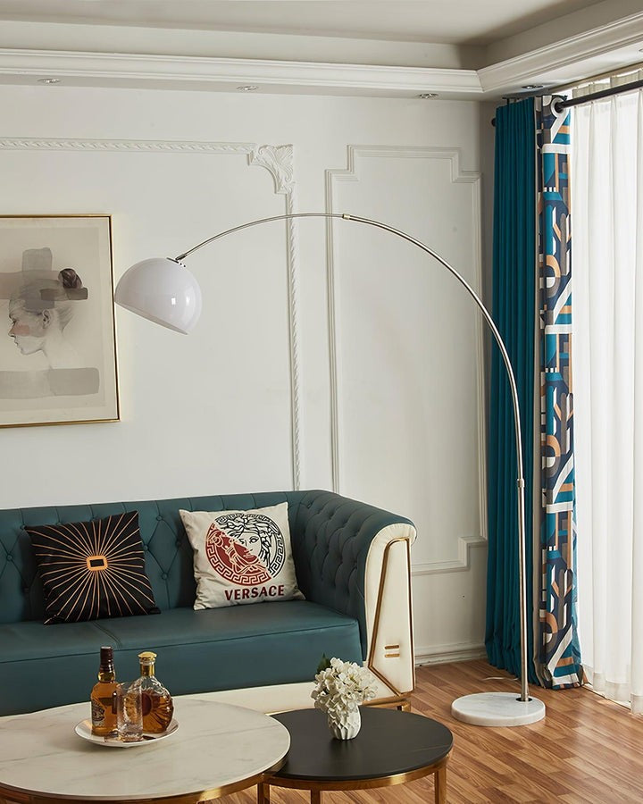 Adjustable Arched Marble LED Floor Lamp