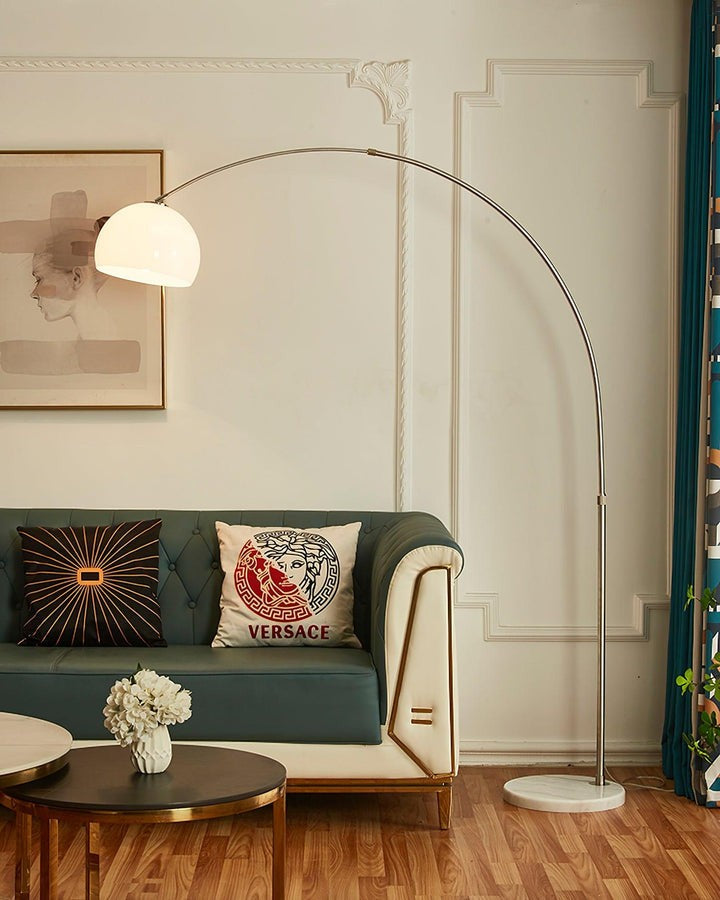 Adjustable Arched Marble LED Floor Lamp
