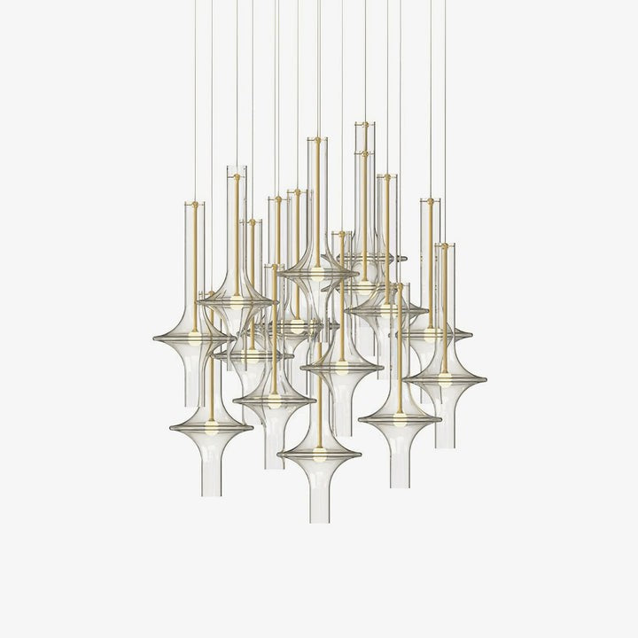 Adjustable Borosilicate Glass LED Suspension Lamp