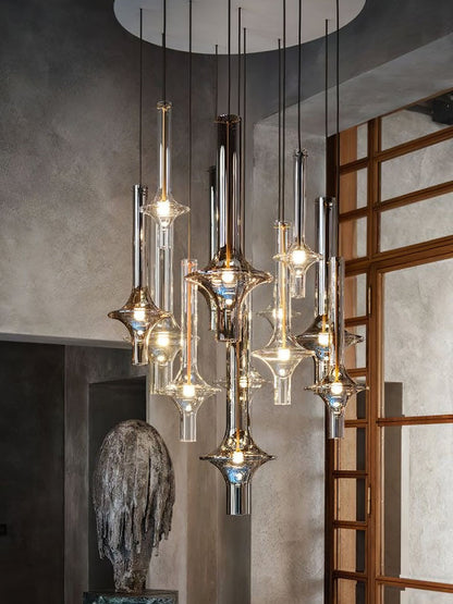 Adjustable Borosilicate Glass LED Suspension Lamp