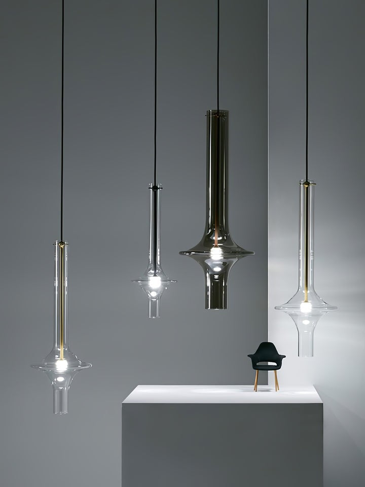 Adjustable Borosilicate Glass LED Suspension Lamp