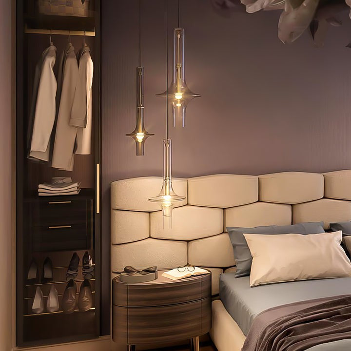 Adjustable Borosilicate Glass LED Suspension Lamp