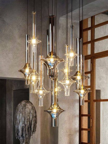 Adjustable Borosilicate Glass LED Suspension Lamp