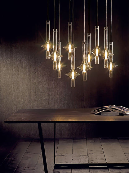 Adjustable Borosilicate Glass LED Suspension Lamp