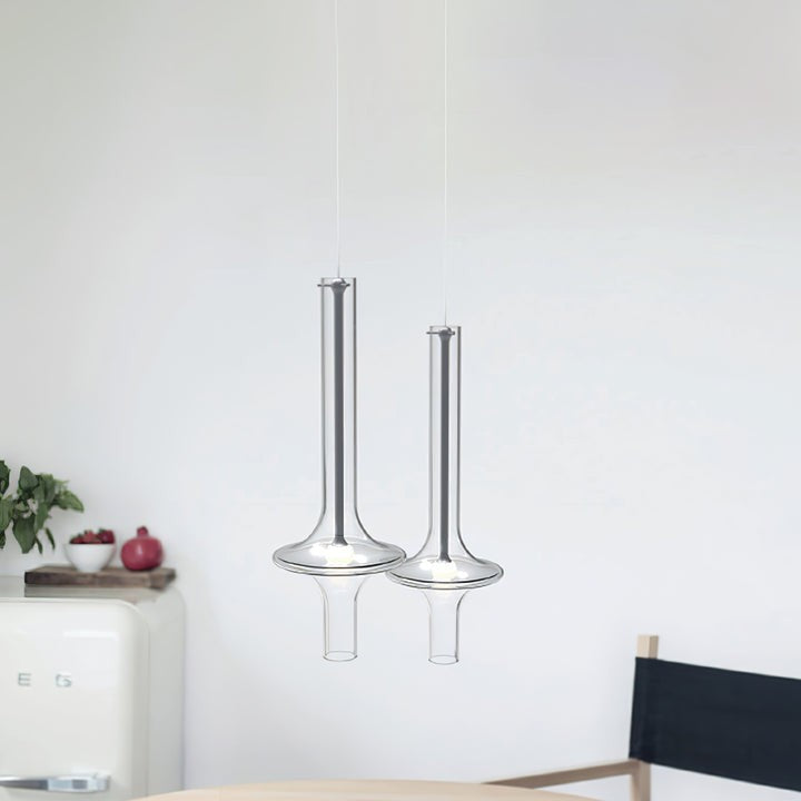 Adjustable Borosilicate Glass LED Suspension Lamp