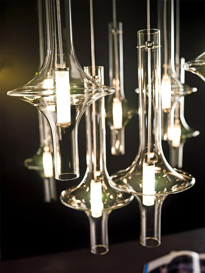 Adjustable Borosilicate Glass LED Suspension Lamp