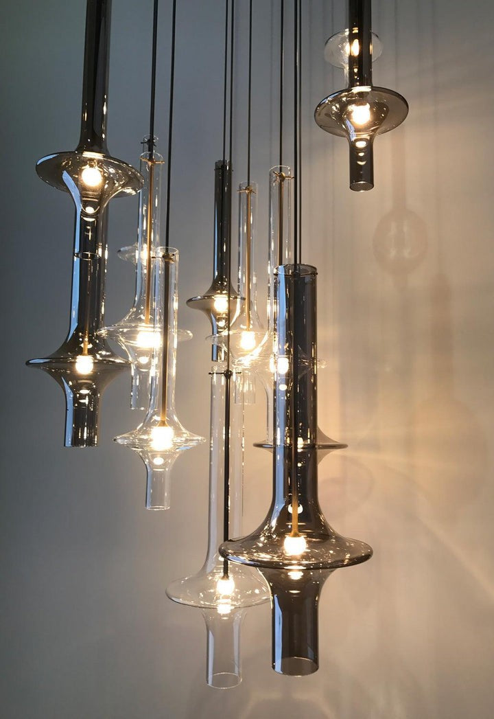 Adjustable Borosilicate Glass LED Suspension Lamp