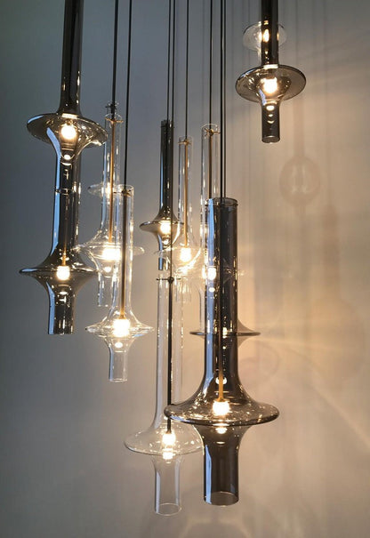 Adjustable Borosilicate Glass LED Suspension Lamp