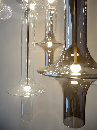 Adjustable Borosilicate Glass LED Suspension Lamp
