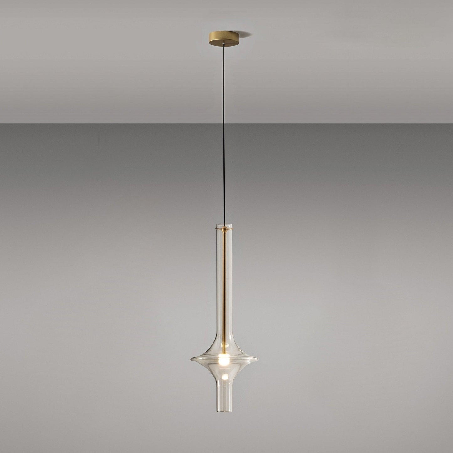 Adjustable Borosilicate Glass LED Suspension Lamp