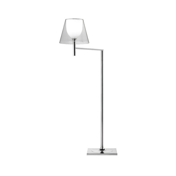 Adjustable Chrome Floor Lamp with Acrylic Shade