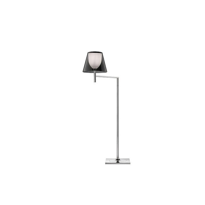 Adjustable Chrome Floor Lamp with Acrylic Shade