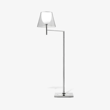 Adjustable Chrome Floor Lamp with Acrylic Shade