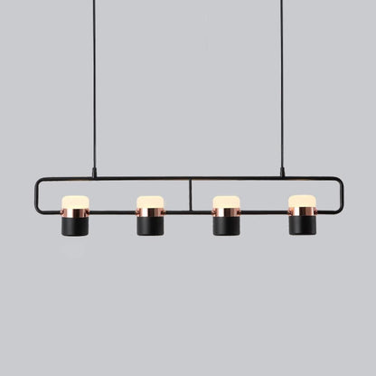 Adjustable Frosted Glass Pendant Ceiling Light