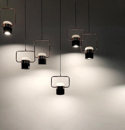 Adjustable Frosted Glass Pendant Ceiling Light