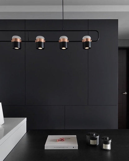 Adjustable Frosted Glass Pendant Ceiling Light