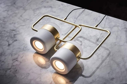 Adjustable Frosted Glass Pendant Ceiling Light