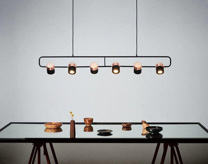 Adjustable Frosted Glass Pendant Ceiling Light
