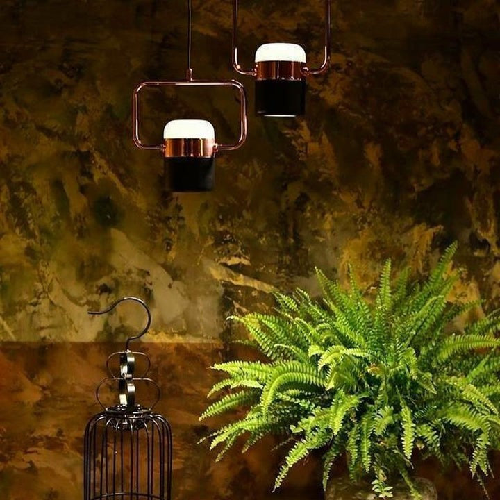 Adjustable Frosted Glass Pendant Ceiling Light