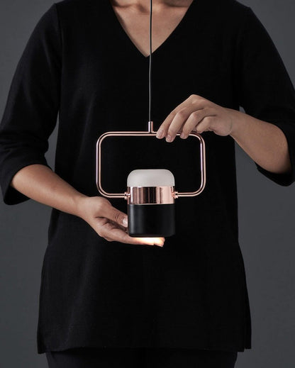 Adjustable Frosted Glass Pendant Ceiling Light